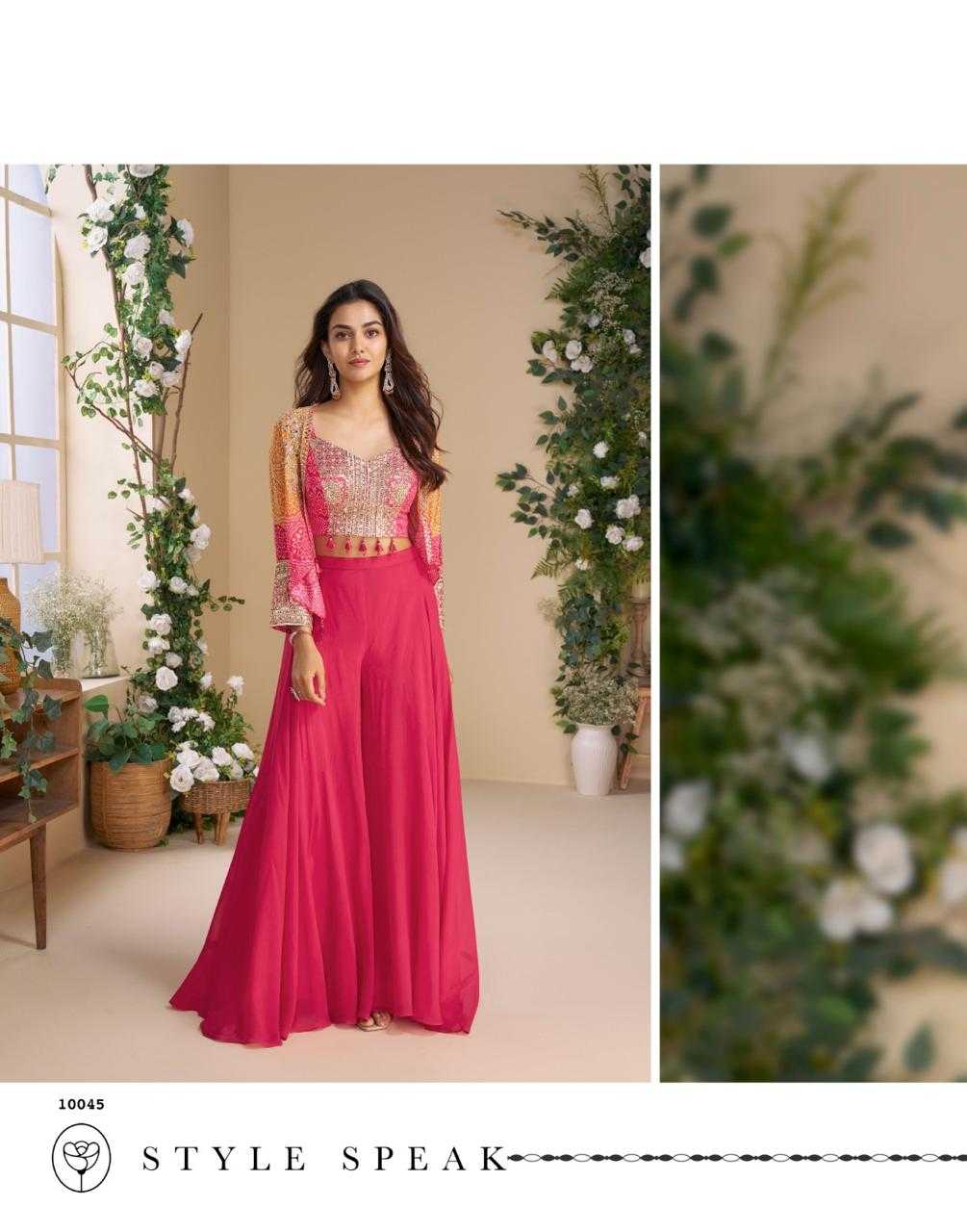 Chinon Silk  Embroidered Lehenga